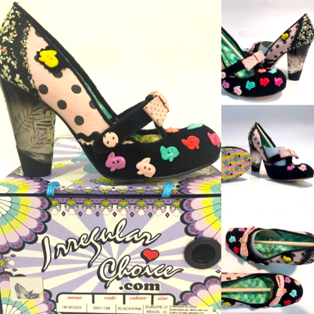 IRREG CHOICE I’m Bossy Polka Dot Bunny Mary Janes - Picture 5 of 11
